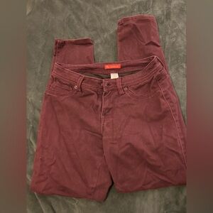 dress barn women’s trouser slacks maroon red work pants business casual DB